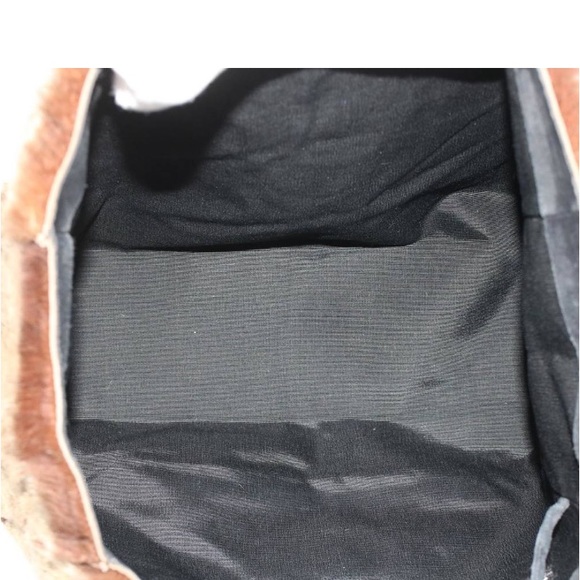 CHANEL FUR HANDBAG BROWN PREOWNED w/ Pouch - Picture 8 of 15